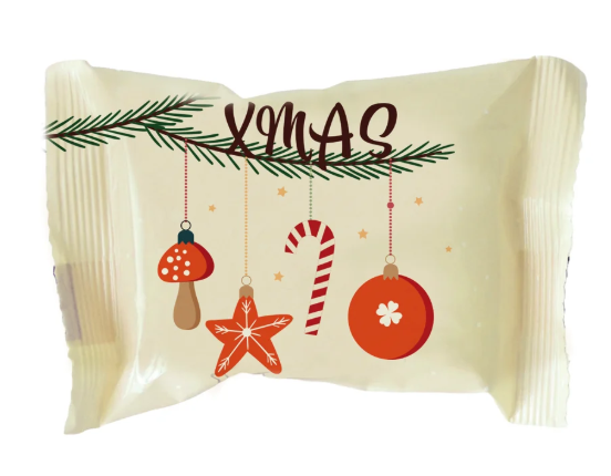 Wunderle Weihnachts-Glückskeks 6 g – Knuspriger Glückskeks mit weihnachtlichem Spruch