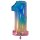 XXL &ndash; Zahlenballon 1 &ndash; Colourful Rainbow