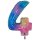 XXL &ndash; Zahlenballon 4 &ndash; Colourful Rainbow