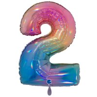XXL &ndash; Zahlenballon 2 &ndash; Colourful Rainbow