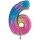XXL &ndash; Zahlenballon 6 &ndash; Colourful Rainbow