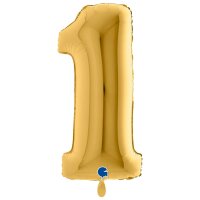 XXL &ndash; Zahlenballon 1 &ndash; Gold