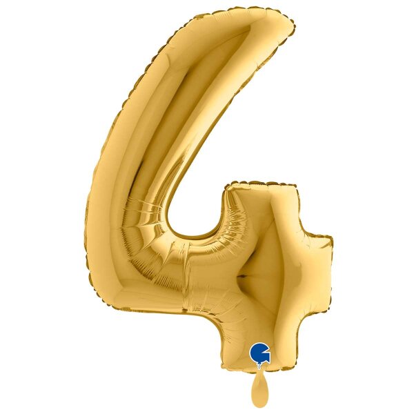 XXL &ndash; Zahlenballon 4 &ndash; Gold