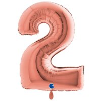 XXL &ndash; Zahlenballon 2 &ndash; Rose Gold