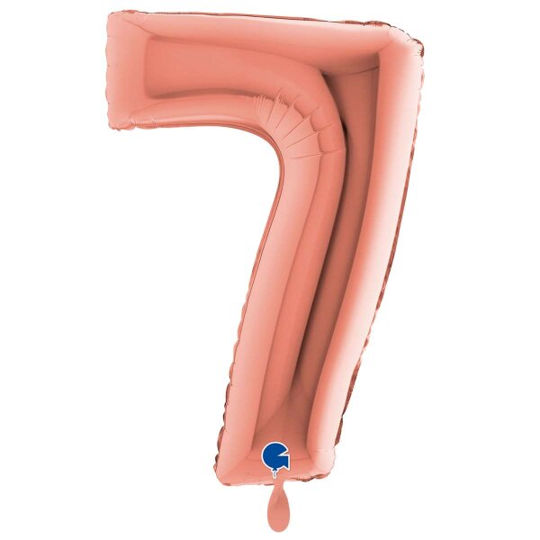 XXL &ndash; Zahlenballon 7 &ndash; Rose Gold