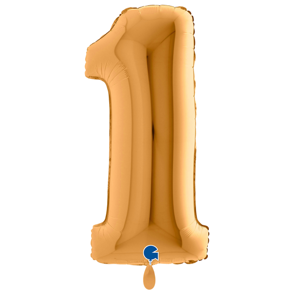 XXL &ndash; Zahlenballon 1 &ndash; Sunset Gold