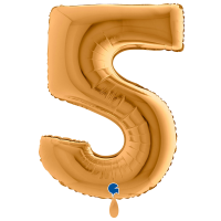XXL &ndash; Zahlenballon 5 &ndash; Sunset Gold