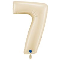 XXL &ndash; Zahlenballon 7 &ndash; Satin Cream