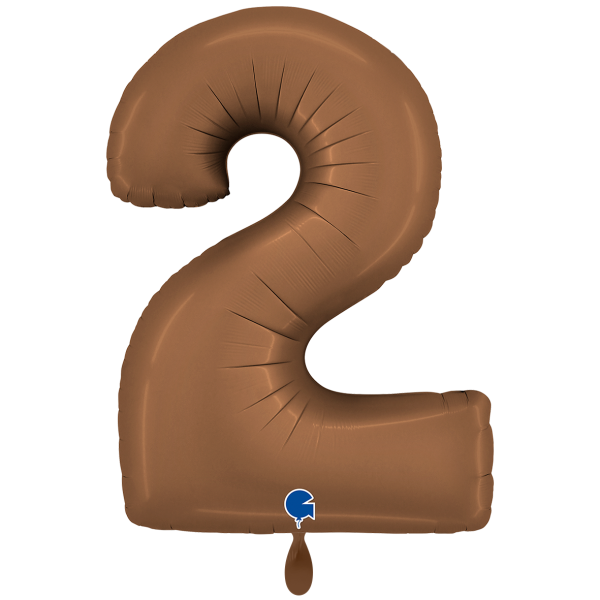 XXL &ndash; Zahlenballon 2 &ndash; Satin Chocolate