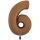 XXL &ndash; Zahlenballon 6 &ndash; Satin Chocolate