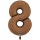 XXL &ndash; Zahlenballon 8 &ndash; Satin Chocolate