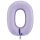 XXL &ndash; Zahlenballon 0 &ndash; Satin Lilac
