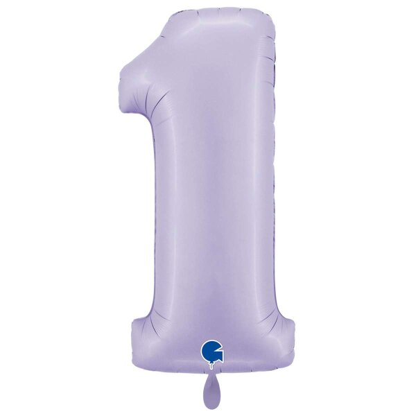 XXL &ndash; Zahlenballon 1 &ndash; Satin Lilac