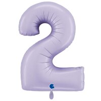 XXL &ndash; Zahlenballon 2 &ndash; Satin Lilac