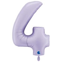 XXL &ndash; Zahlenballon 4 &ndash; Satin Lilac