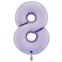 XXL &ndash; Zahlenballon 8 &ndash; Satin Lilac