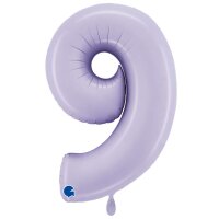 XXL &ndash; Zahlenballon 9 &ndash; Satin Lilac