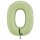 XXL &ndash; Zahlenballon 0 &ndash; Satin Olive Green