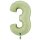 1 Balloon XXL - Number 3 - Satin Olive Green