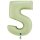 XXL &ndash; Zahlenballon 5 &ndash; Satin Olive Green