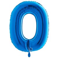 XXL &ndash; Zahlenballon 0 &ndash; Blue