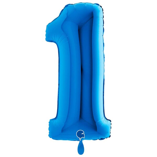 XXL &ndash; Zahlenballon 1 &ndash; Blue