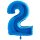 1 Balloon XXL - Number 2 - Blue
