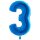 XXL &ndash; Zahlenballon 3 &ndash; Blue