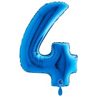 XXL &ndash; Zahlenballon 4 &ndash; Blue