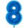 XXL &ndash; Zahlenballon 8 &ndash; Blue