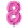 XXL &ndash; Zahlenballon 8 &ndash; Fuxia