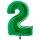 1 Balloon XXL - Number 2 - Green