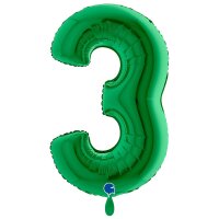 XXL &ndash; Zahlenballon 3 &ndash; Green