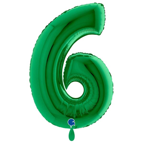 XXL &ndash; Zahlenballon 6 &ndash; Green