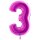 XXL &ndash; Zahlenballon 3 &ndash; Purple