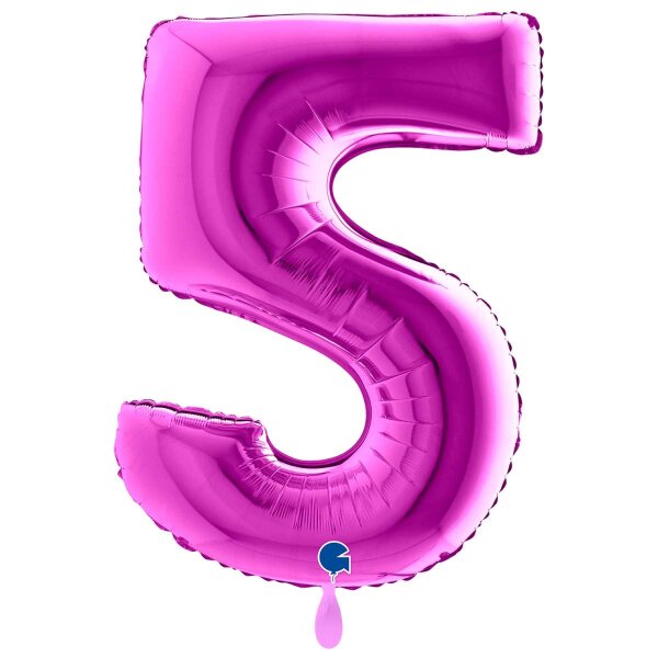 XXL &ndash; Zahlenballon 5 &ndash; Purple
