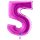 XXL &ndash; Zahlenballon 5 &ndash; Purple