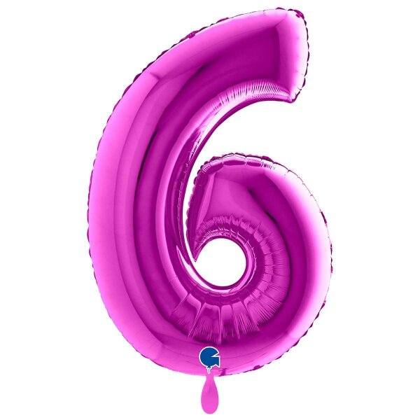 XXL &ndash; Zahlenballon 6 &ndash; Purple
