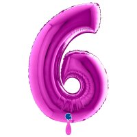 XXL &ndash; Zahlenballon 6 &ndash; Purple