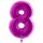 XXL &ndash; Zahlenballon 8 &ndash; Purple