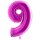 XXL &ndash; Zahlenballon 9 &ndash; Purple