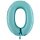 XXL &ndash; Zahlenballon 0 &ndash; Pastel Blue