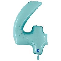 XXL &ndash; Zahlenballon 4 &ndash; Pastel Blue