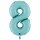 XXL &ndash; Zahlenballon 8 &ndash; Pastel Blue