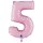 XXL &ndash; Zahlenballon 5 &ndash; Pastel Pink