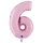 XXL &ndash; Zahlenballon 6 &ndash; Pastel Pink
