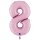 XXL &ndash; Zahlenballon 8 &ndash; Pastel Pink