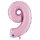 XXL &ndash; Zahlenballon 9 &ndash; Pastel Pink