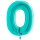 XXL &ndash; Zahlenballon 0 &ndash; Tiffany