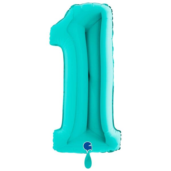 XXL &ndash; Zahlenballon 1 &ndash; Tiffany